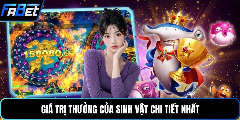 Giá trị thưởng của sinh vật chi tiết nhất